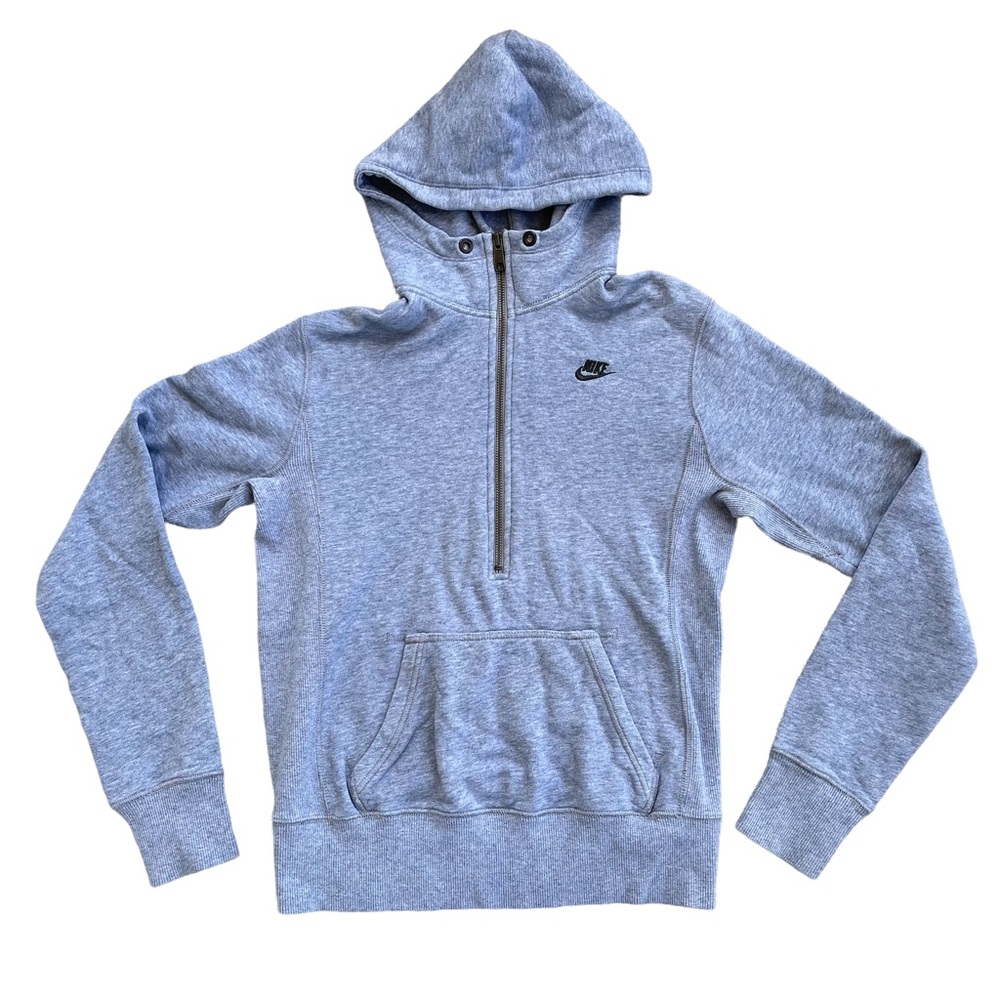 Y2K Nike Grey 1/2 Zip Hoodie